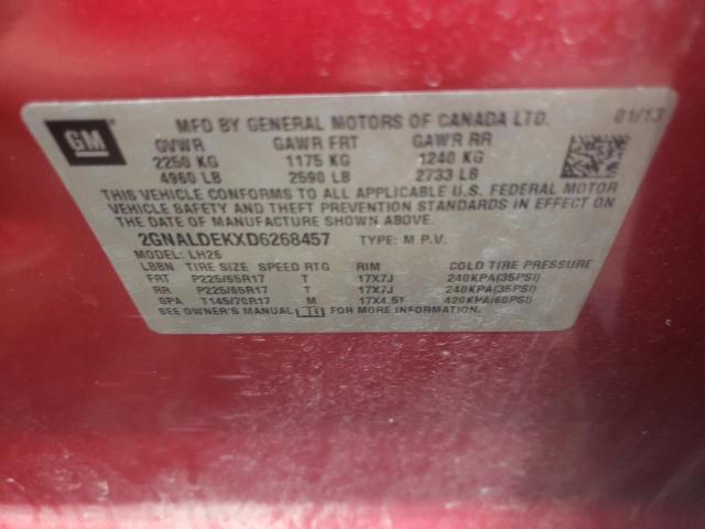 Photo 10 from auction – 2013 CHEVROLET EQUINOX LT with VIN 2GNALDEKXD6268457