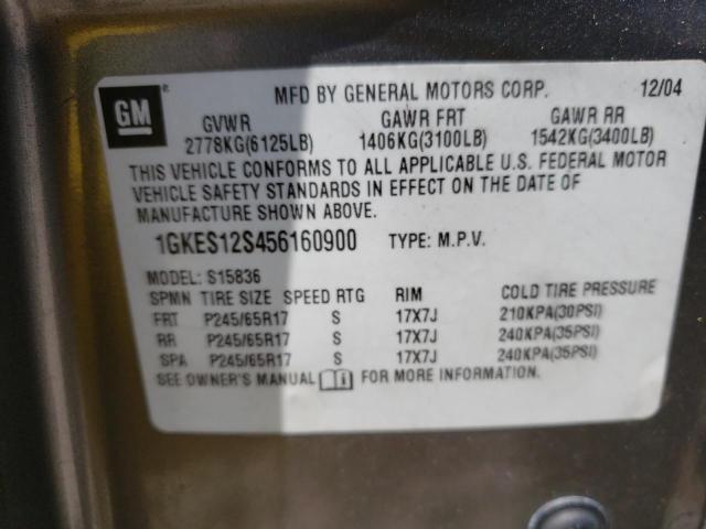 Photo 10 from auction – 2005 GMC ENVOY XUV with VIN 1GKES12S456160900