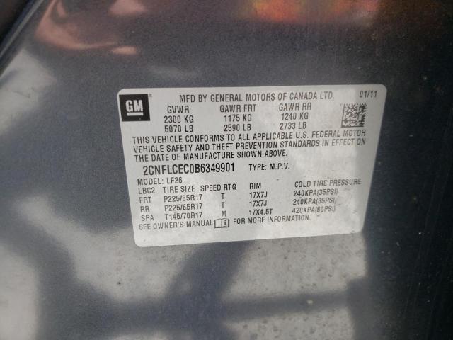 Photo 10 from auction – 2011 CHEVROLET EQUINOX LS with VIN 2CNFLCEC0B6349901