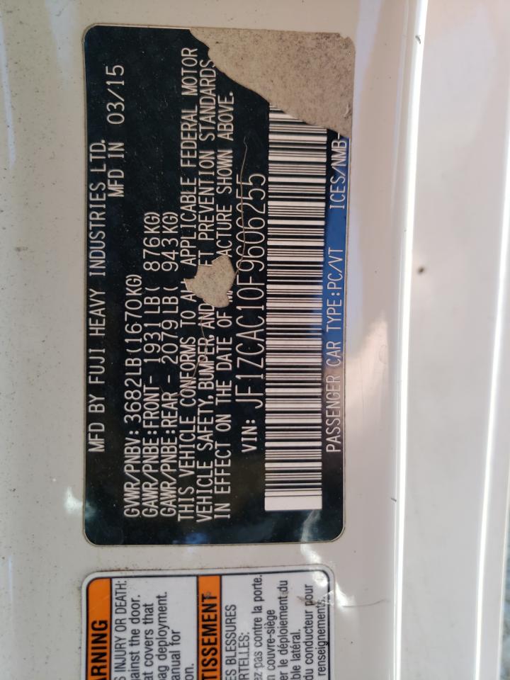 Photo 10 from auction – 2015 SUBARU BRZ 2.0 LI with VIN JF1ZCAC10F9606255