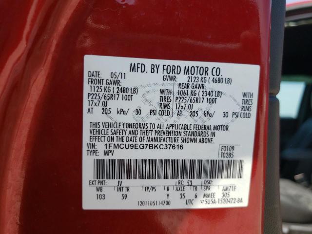 Photo 10 from auction – 2011 FORD ESCAPE LIM with VIN 1FMCU9EG7BKC37616