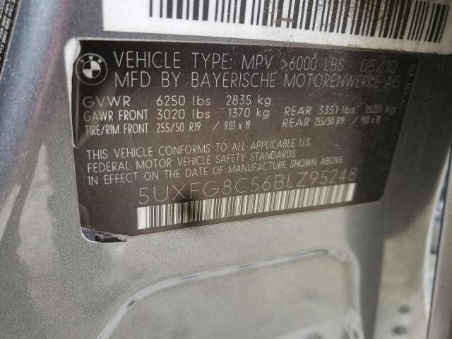 Photo 10 from auction – 2011 BMW X6 XDRIVE5 with VIN 5UXFG8C56BLZ95248