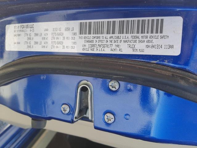 Photo 10 from auction – 2015 RAM 1500 SLT with VIN 1C6RR7LMXFS670177