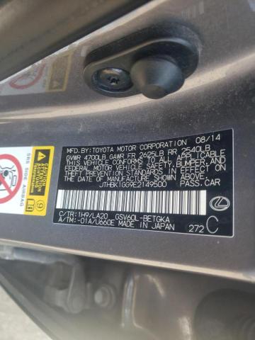 Photo 10 from auction – 2014 LEXUS ES 350 with VIN JTHBK1GG9E2149500