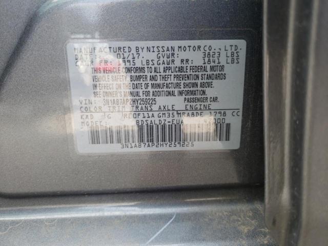 Photo 10 from auction – 2017 NISSAN SENTRA S with VIN 3N1AB7AP2HY259225