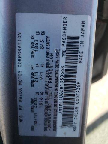 Photo 10 from auction – 2011 MAZDA 3 S with VIN JM1BL1U62B1380668