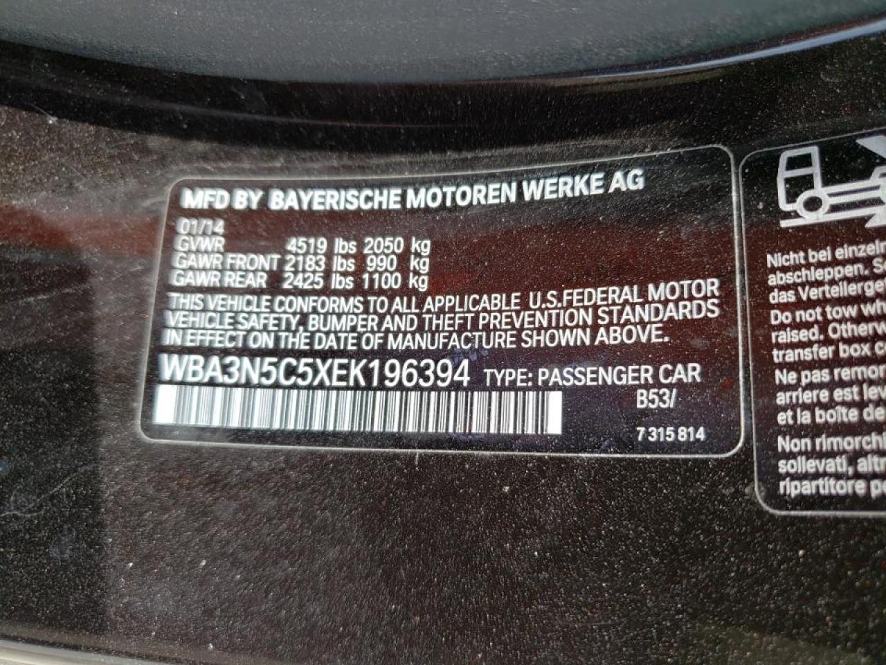 Photo 18 from auction – 2014 BMW 428 XI with VIN WBA3N5C5XEK196394