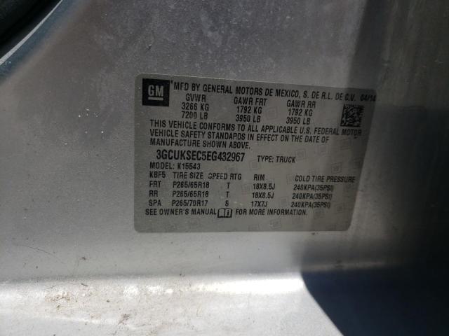 Photo 10 from auction – 2014 CHEVROLET SILVRDO LT with VIN 3GCUKSEC5EG432967