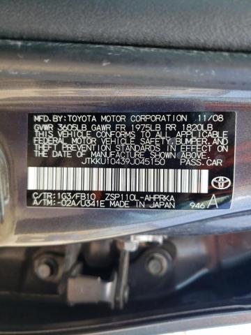 Photo 10 from auction – 2009 TOYOTA SCION XD with VIN JTKKU10439J045150