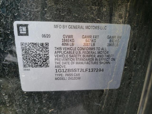 Photo 10 from auction – 2020 CHEVROLET MALIBU LS with VIN 1G1ZB5ST2LF137294