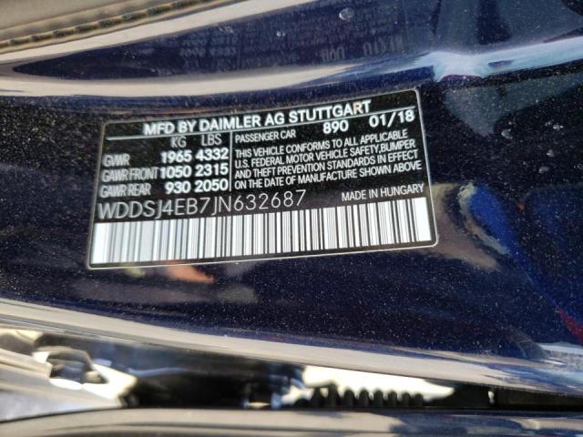 Photo 10 from auction – 2018 MERCEDES-BENZ CLA 250 with VIN WDDSJ4EB7JN632687