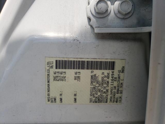 NISSAN ALTIMA BAS 2012 with VIN 1N4AL2APXCC116494 - Photo from auction