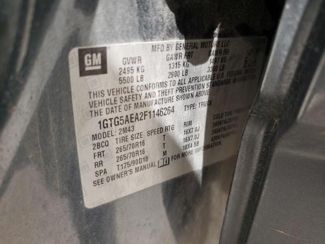 Photo 10 from auction – 2015 GMC CANYON with VIN 1GTG5AEA2F1146264