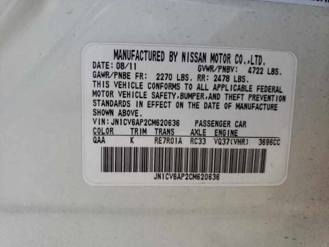 Photo 10 from auction – 2012 INFINITI G37 BASE with VIN JN1CV6AP2CM620636