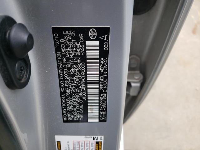 Photo 10 from auction – 2011 TOYOTA COROLLA BA with VIN JTDBU4EE0BJ090000
