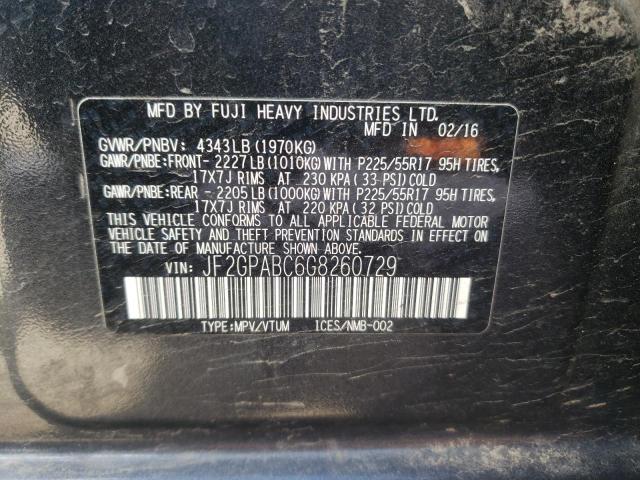 Photo 10 from auction – 2016 SUBARU CROSSTREK with VIN JF2GPABC6G8260729