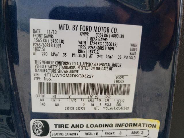 Photo 10 from auction – 2013 FORD F150 SUPER with VIN 1FTEW1CM2DKG03227