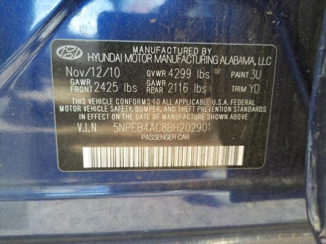 Photo 10 from auction – 2011 HYUNDAI SONATA GLS with VIN 5NPEB4AC8BH202901