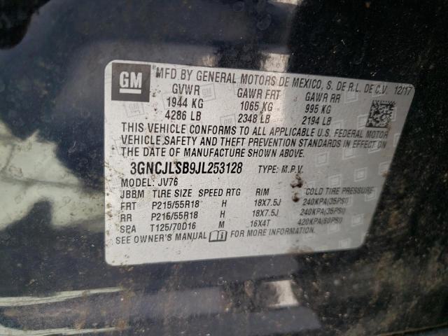 Photo 10 from auction – 2018 CHEVROLET TRAX 1LT with VIN 3GNCJLSB9JL253128
