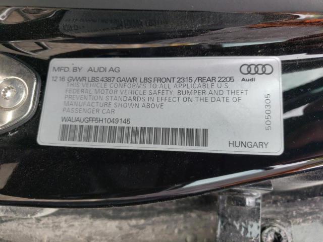 Photo 10 from auction – 2017 AUDI A3 PREMIUM with VIN WAUAUGFF5H1049145