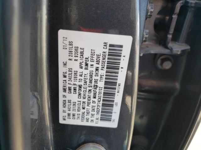 Photo 10 from auction – 2012 HONDA ACCORD EX with VIN 1HGCP2F74CA079102