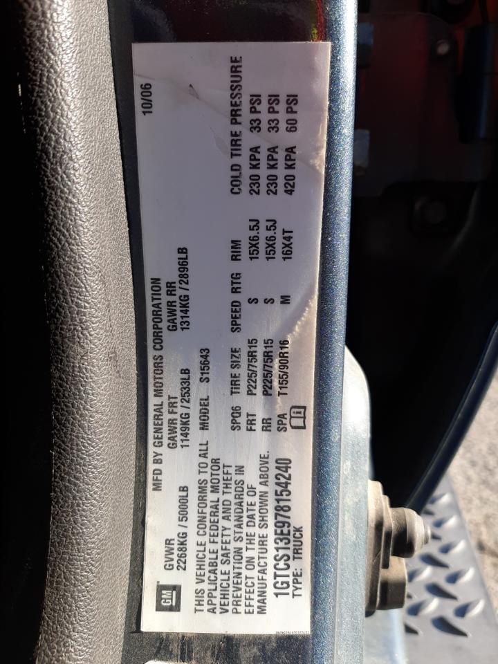 Photo 10 from auction – 2007 GMC CANYON with VIN 1GTCS13E978154240