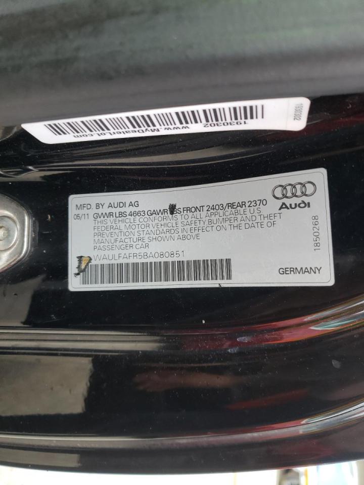 Photo 10 from auction – 2011 AUDI A5 PREMIUM with VIN WAULFAFR5BA080851