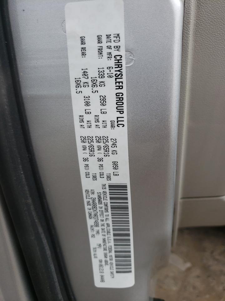Photo 10 from auction – 2010 CHRYSLER TOWN & COU with VIN 2A4RR8DX7AR374898