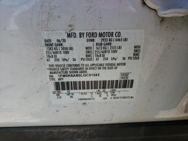 Photo 10 from auction – 2020 FORD EXPLORER P with VIN 1FM5K8AB0LGC51543