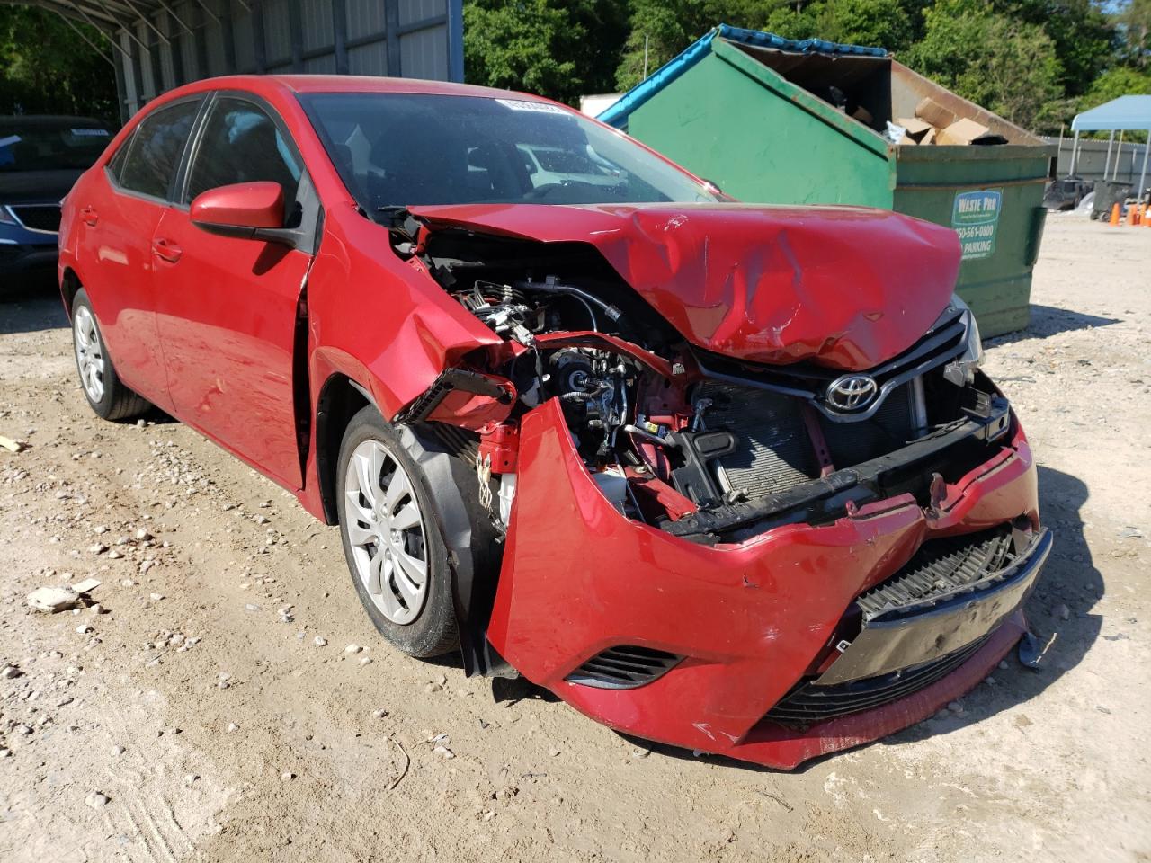 TOYOTA COROLLA L 2016 with VIN 2T1BURHE9GC600744 - Photo from auction