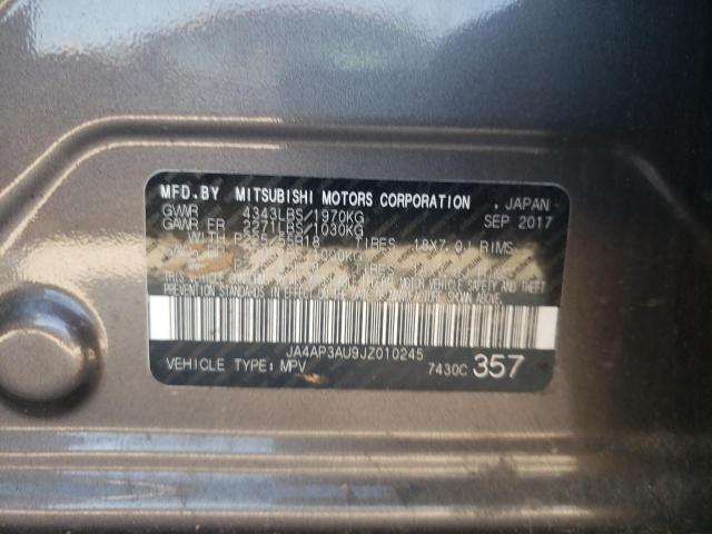 Photo 10 from auction – 2018 MITSUBISHI OUTLANDER with VIN JA4AP3AU9JZ010245