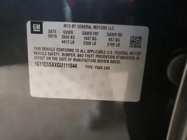Photo 10 from auction – 2016 CHEVROLET MALIBU LIM with VIN 1G11C5SAXGU111844