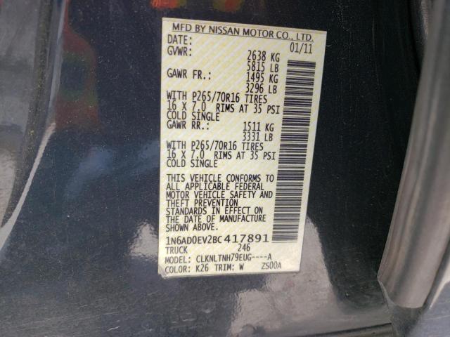 Photo 10 from auction – 2011 NISSAN FRONTIER S with VIN 1N6AD0EV2BC417891