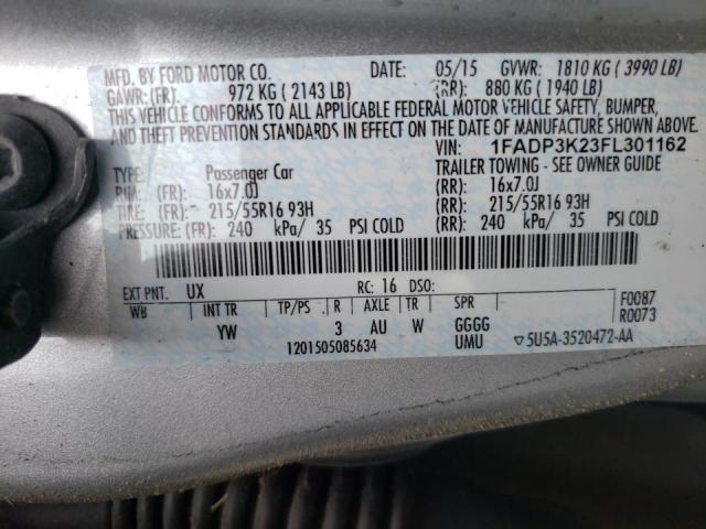 Photo 10 from auction – 2015 FORD FOCUS SE with VIN 1FADP3K23FL301162