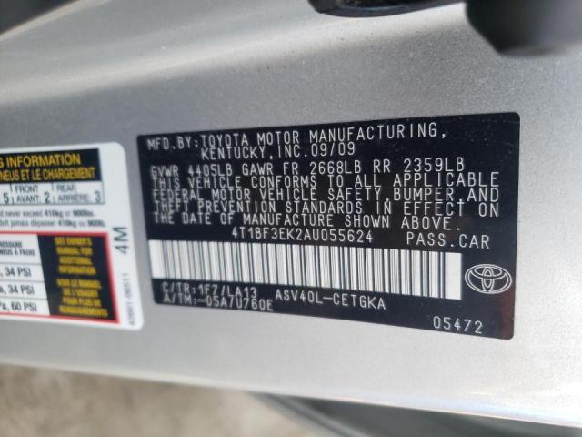 Photo 10 from auction – 2010 TOYOTA CAMRY BASE with VIN 4T1BF3EK2AU055624