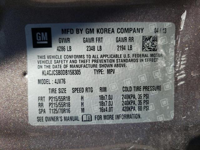 Photo 10 from auction – 2013 BUICK ENCORE with VIN KL4CJCSB0DB158305