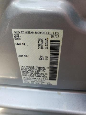Photo 10 from auction – 2022 NISSAN ALTIMA SR with VIN 1N4BL4CV5NN347466