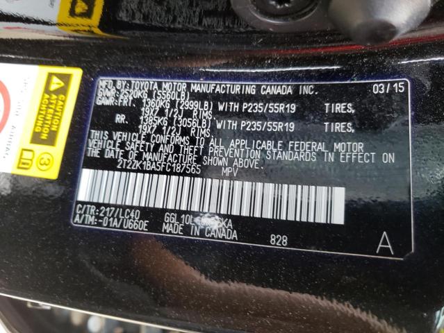 Photo 10 from auction – 2015 LEXUS RX 350 with VIN 2T2ZK1BA5FC187565