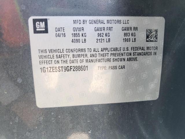 Photo 10 from auction – 2016 CHEVROLET MALIBU LT with VIN 1G1ZE5ST9GF288601