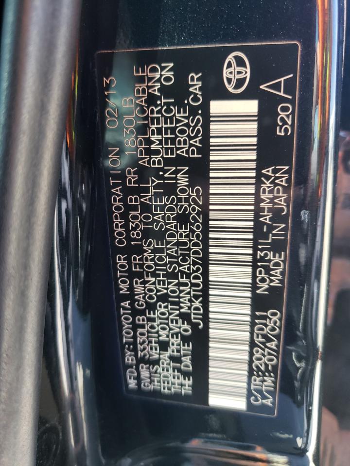 Photo 10 from auction – 2013 TOYOTA YARIS with VIN JTDKTUD37DD562925