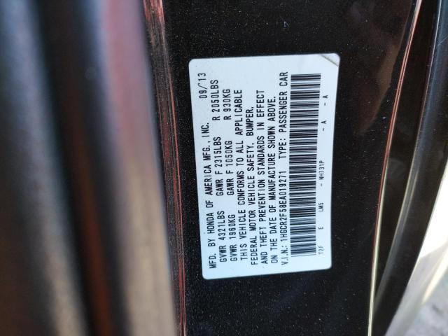 HONDA ACCORD SPO 2014 with VIN 1HGCR2F58EA019271 - Photo from auction