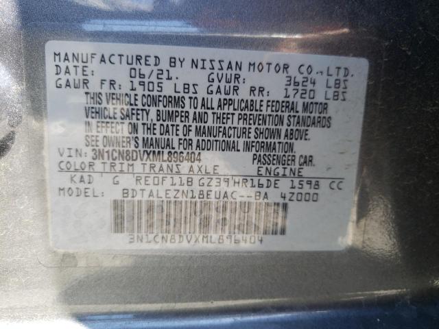 Photo 10 from auction – 2021 NISSAN VERSA S with VIN 3N1CN8DVXML896404