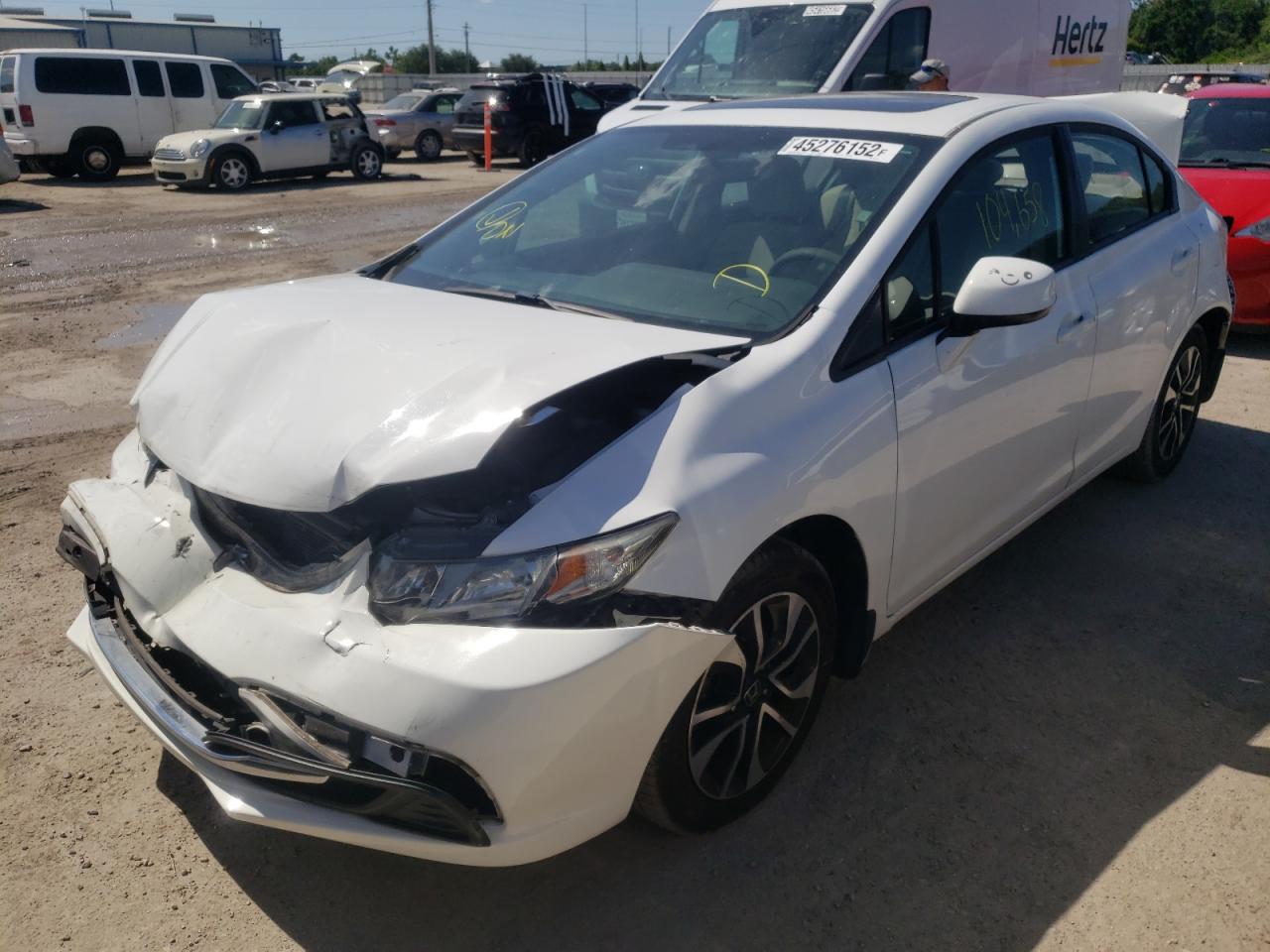 Photo 2 from auction – 2013 HONDA CIVIC EX with VIN 19XFB2F81DE040176