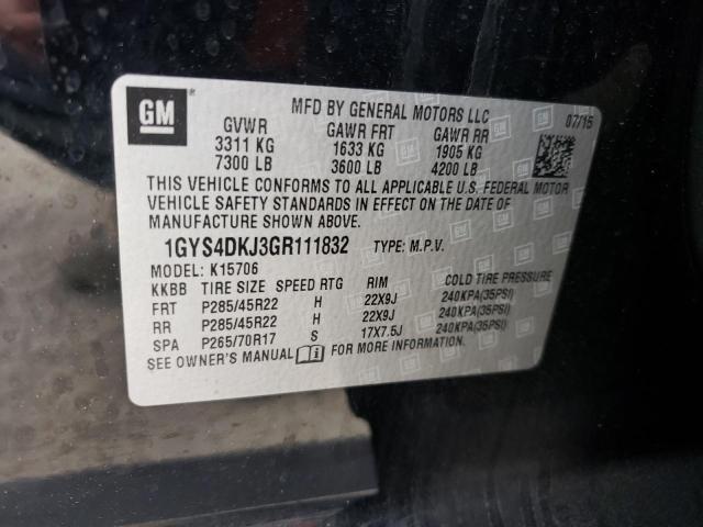 Foto 10 de la subasta – 2016 CADILLAC ESCALADE P con VIN 1GYS4DKJ3GR111832