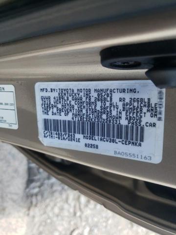 Photo 10 from auction – 2003 TOYOTA CAMRY LE with VIN 4T1BE32KX3U220331