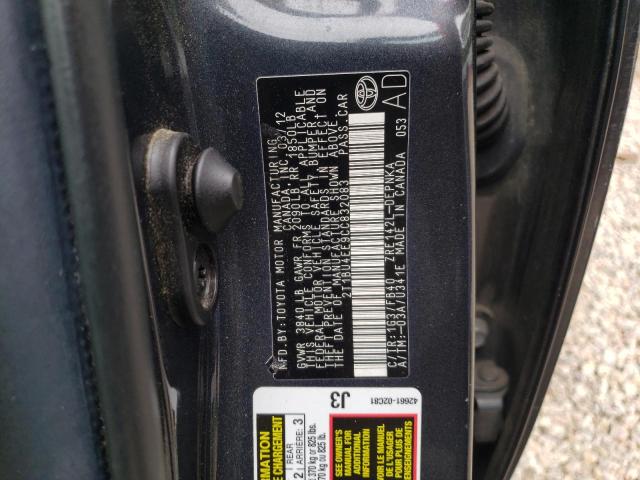 Photo 10 from auction – 2012 TOYOTA COROLLA BA with VIN 2T1BU4EE9CC832083