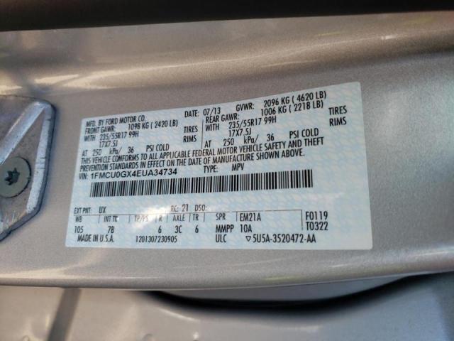 Photo 10 from auction – 2014 FORD ESCAPE SE with VIN 1FMCU0GX4EUA34734