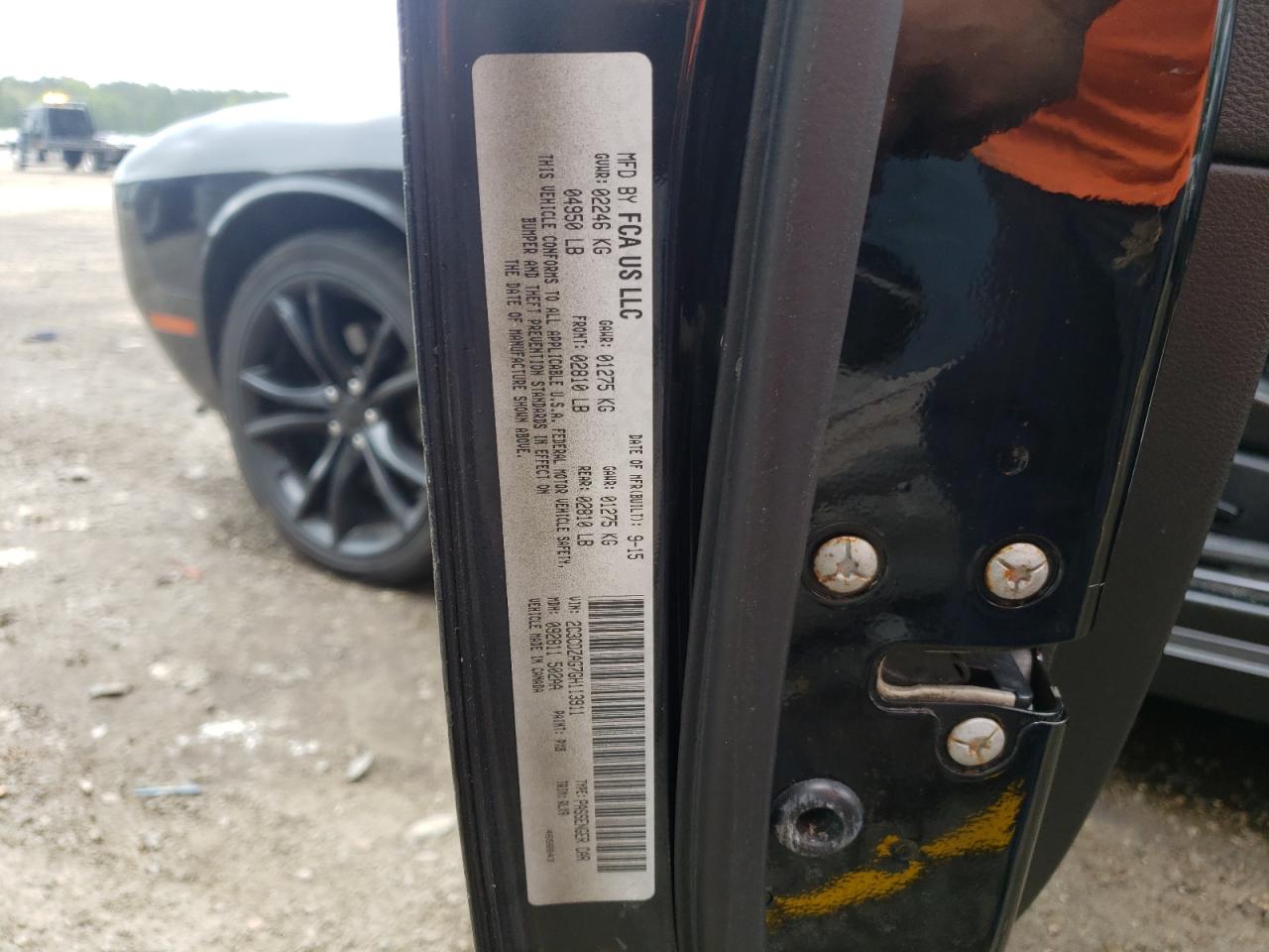 Photo 10 from auction – 2016 DODGE CHALLENGER with VIN 2C3CDZAG7GH113911
