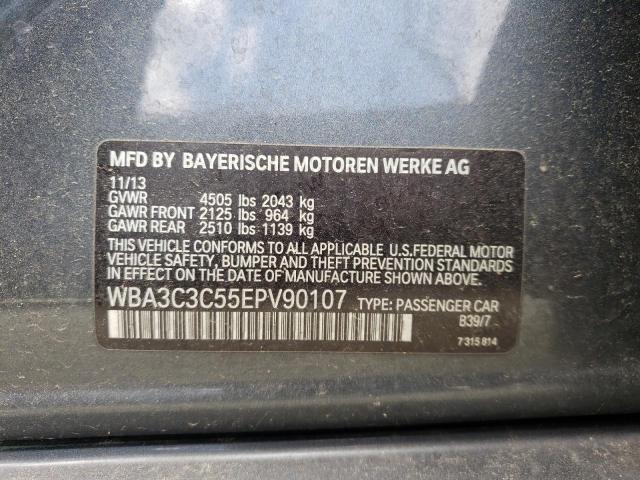 Photo 10 from auction – 2014 BMW 320 I XDRI with VIN WBA3C3C55EPV90107