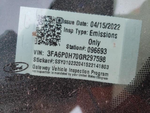 Photo 10 from auction – 2016 FORD FUSION SE with VIN 3FA6P0H70GR297598